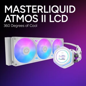 WATERCOOLER COOLER MASTER MASTERLIQUID 360 ATMOS II LCD WHITE - https://bithard.com.ar
