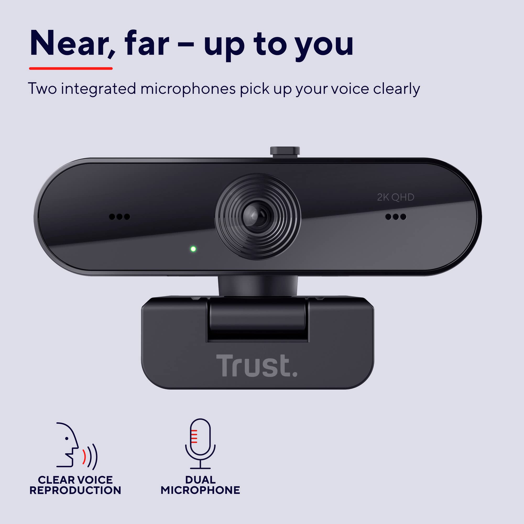 WEBCAM TRUST TAXON 1440p QHD ECO - https://bithard.com.ar